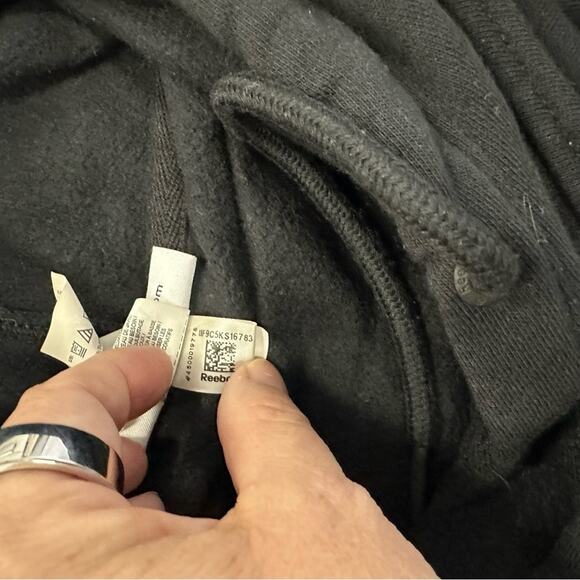 Reebok Black Logo Hoodie M - Picture 12 of 12